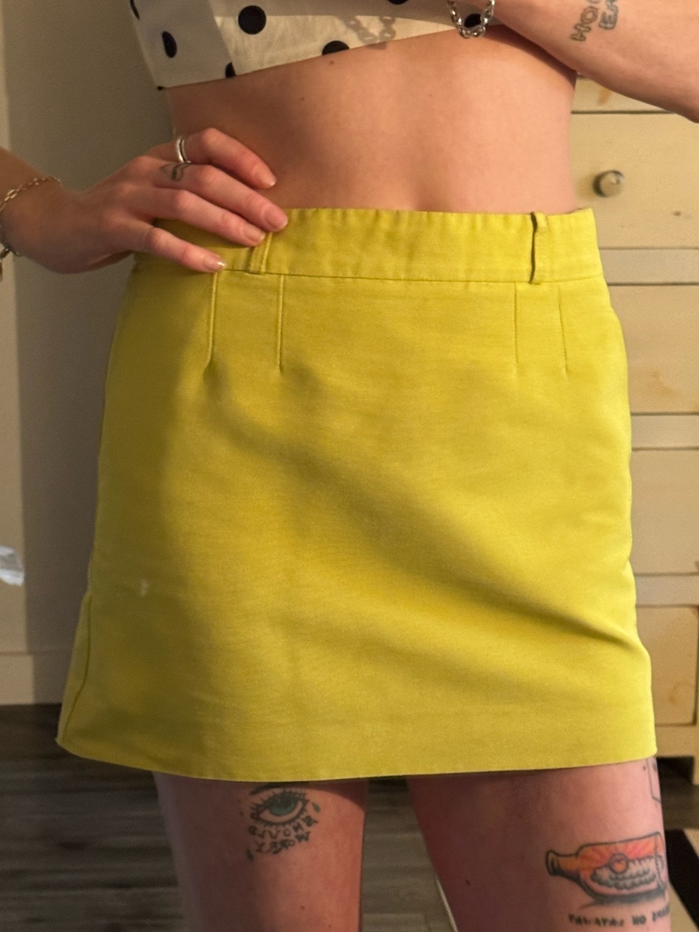 Gucci Lime Yellow Mini Skirt